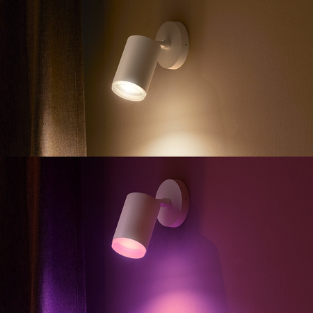 Bílá a barevná ambientní lampa Philips HUE Fugato 1x4,2W Bluetooth Zigbee