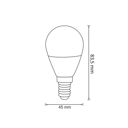 LED žárovka G45 E14 3W 250lm 3000K Warm 130° Sanico Goldlux