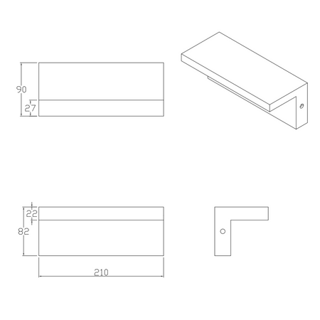 Venkovní nástěnné fasádní svítidlo LED 4000K Rectangle Black