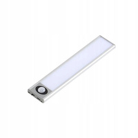 LED lišta na nábytek pod skříňovou lampu 1W 4500K 20cm s pohybovým senzorem stříbrná