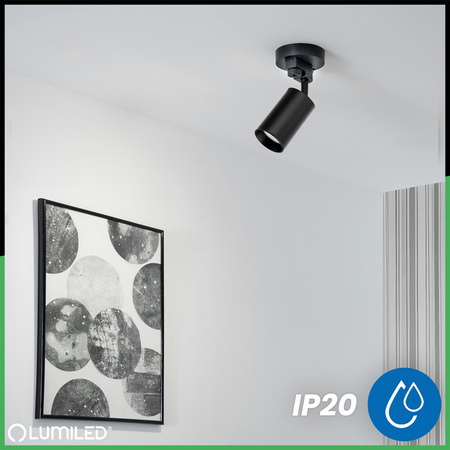 LUMILED HUMA RAIL KIT BLACK + SAGI RAIL SPOTLIGHT BLACK