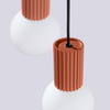 Stropní závěsné svítidlo 3x G9 Round Red Modern Matte Halo Sollux
