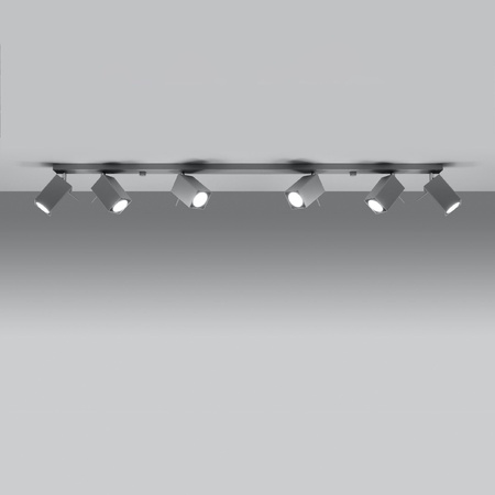 MERIDA stropní svítidlo 6xGU10 Reflektor Halogenové svítidlo Pohyblivé 118cm Šedá SOLLUX
