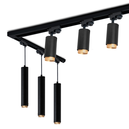 Sada 3m kolejnic + 6x stropní svítidlo s reflektorem GU10 LUMILED Track Lighting