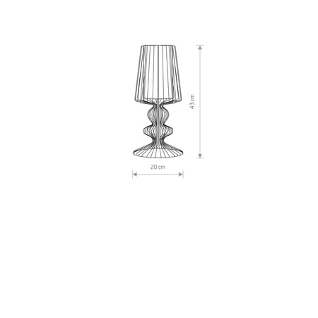 AVEIRO 5411 Nowodvorski Stolní lampa Černá E27 Stolní drát Ocel Retro
