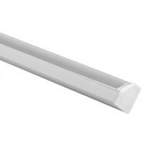 Hliníkový rohový LED profil pro povrchovou montáž Bílý 2m s průhledným difuzorem pro LED pásky + koncovky Ecolight série R