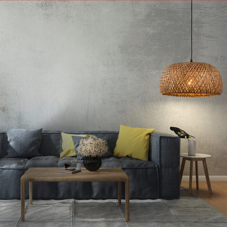 E27 Béžový bambus BAMBOO NATURAL Sanico Goldlux Závěsné svítidlo