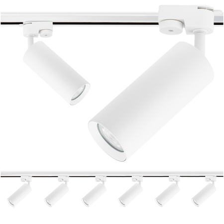 Osvětlovací lišta 2m + 6x reflektor lištový, GU10 Bílá RITI LUMILED