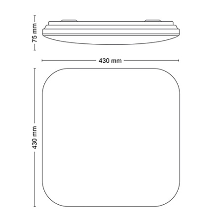 Stropní svítidlo LED Plafond 24W 3000lm 4000K White Mauve Philips