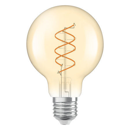 Dekorativní LED žárovka G80 Sphere E27 8W = 60W 806lm 2200K teplá bílá CRI90 300° Amber Dimmable Vintage 1906 Osram