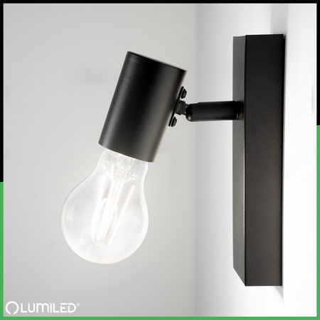 Nástěnné svítidlo LED Spot E27 GLASA Black Lumiled