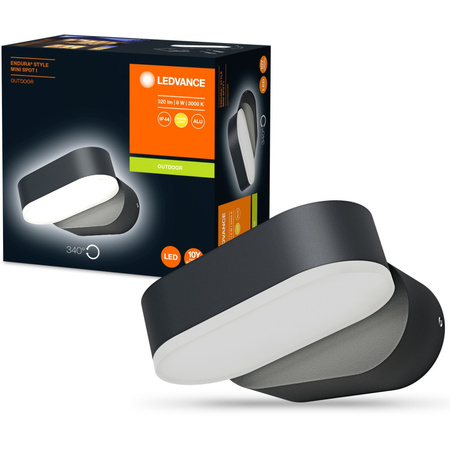 Nástěnné venkovní fasádní svítidlo pohyblivé 8W 320lm 3000K Endura Style Mini Spot LEDVANCE