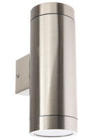 Zahradní fasádní svítidlo horní a spodní LED QUAZAR 10 GU10 IP44 KOBI ALUMINIUM CHROME