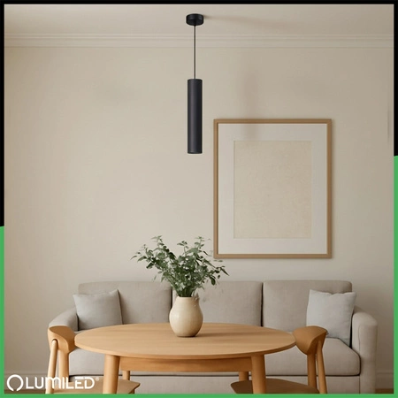 Stropní závěsné svítidlo 29cm Reflektor GU10 LED SOPLO Black LUMILED