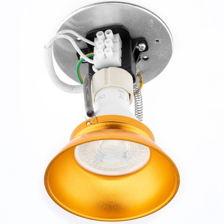 Halogenové svítidlo pro povrchovou montáž hliníková SPOT TUBA pro LED GU10 černá - zlatá