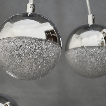 Závěsné stropní svítidlo. Amarillo. 3xG9. lesklá stříbrná. GLAMOUR