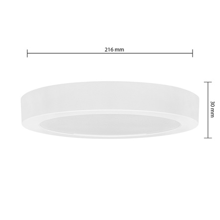 LED panel Stropní svítidlo 18W 1440lm 4000K Neutrální 120° Povrchová montáž Kulaté bílé Bingo Masterled