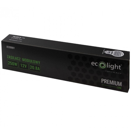 Modulární napájecí zdroj LED Slim Premium 250W 12V Ecolight