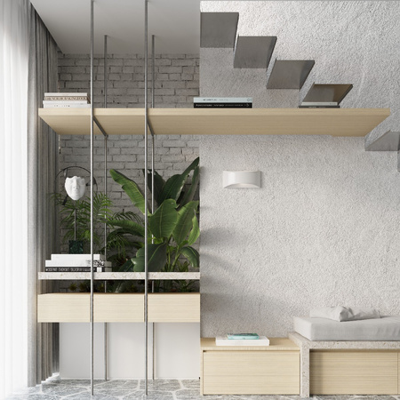 LED nástěnné svítidlo VIXEN G9 Nástěnné svítidlo Polokruhové lakované bílé lesklé SOLLUX