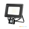 Venkovní zahradní LED reflektor 30W 2550lm 4000K Neutrální 120° se senzorem pohybu a soumraku IP65 Černá MHC Kobi
