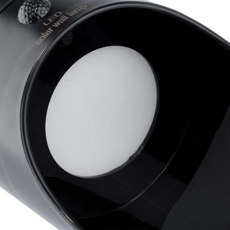 Solární zahradní nástěnná lampa LED fasádní lampa 5000K Senzor pohybu Černá