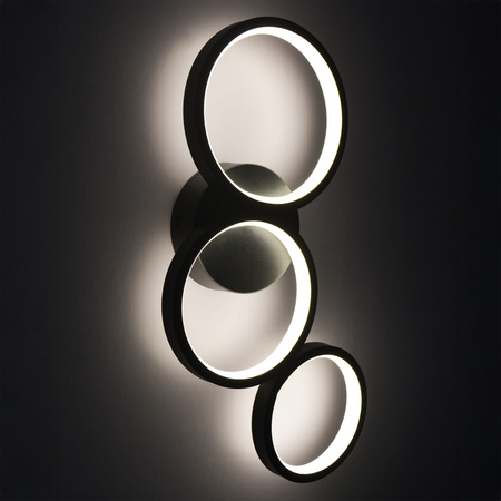 Nástěnné svítidlo LED 23W 3600lm 4000K Neutral Black Flamenco Sanico Goldlux