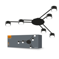 Stropní lustr 6x GX53 LED černý Moderní Videx
