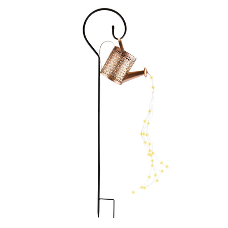 Solární LED Zahradní Lampa Zapichovací Konev ROSA Měděná IP44 3000K LUMILED