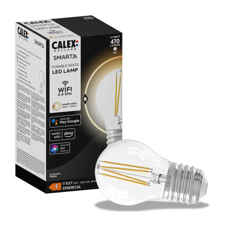 E27 P45 SMART WiFi LED žárovka 4.5W 470lm TUYA Filament CALEX