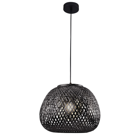 Stropní závěsné svítidlo E27 Black BAMBOO NATURAL Sanico Goldlux