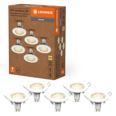 LED panel zapuštěný do podhledu 2,6W 230lm 3000K teplá bílá Spot Recess Essential Ledvance