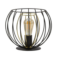 JAULA Black and Gold Industrial E27 5283 TK Lighting Stolní a noční lampa JAULA Wire Black and Gold E27 5283 TK Lighting