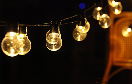 Solar Garland Garden DEKORATIVNÍ světelný řetěz 3.35m 10xLED TRANSPARENTNÍ koule 3000K