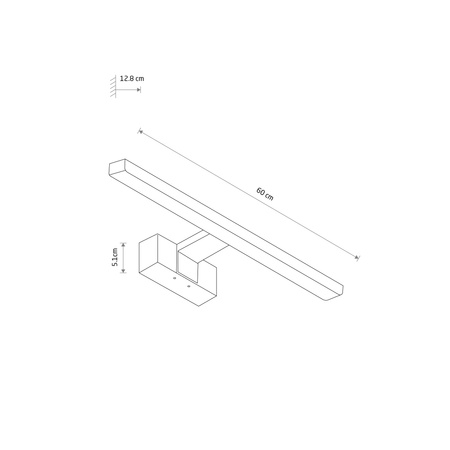 Nástěnné svítidlo LED 12W 950lm 4000lm neutrální bílá Vodotěsné Koupelna IP44 Moderní CEZANNE LED M 10684 Nowodvorski