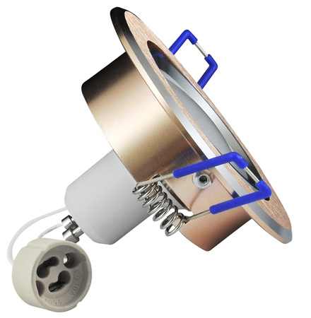 Pohyblivé stropní vestavné svítidlo SUN OLAL GOLDLUX (Polux) zlatý hliník + GU10 3.5w LED žárovka