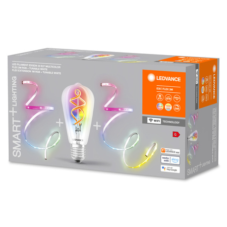 Sada žárovka + pásek LED 8,5W 550lm 110° RGB CCT Stmívatelné vlákno SMART+ WiFi Smart Bundle Ledvance