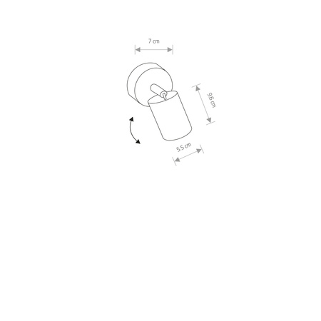 EYE Spot 6018 Nowodvorski nástěnná lampa černá GU10 nástěnná lampa pohyblivá ocel + sklo Minimalist