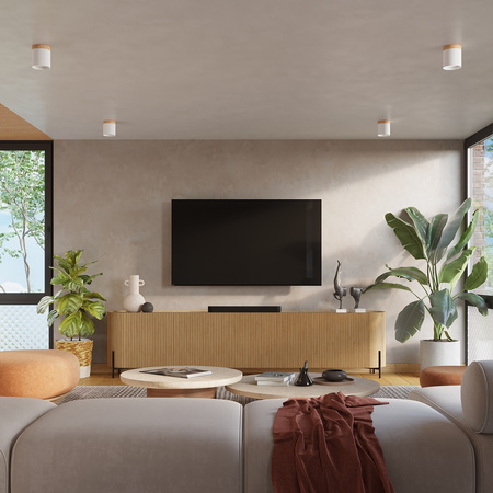 Stropní svítidlo pro povrchovou montáž RIF GU10 Bílá trubice Skandinávské SOLLUX