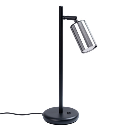 WINX GU10 černá chromová moderní stolní lampa SOLLUX