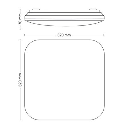 LED stropní svítidlo. přisazené. zapuštěné. 4000K. bílé PHILIPS MAUVE 40K LED CEILING SQ 17W