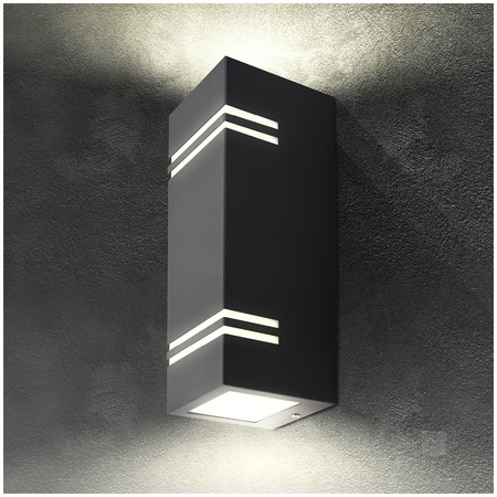 Zahradní venkovní nástěnné svítidlo 2x GU10 IP44 Black Quazar Kobi