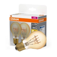 Dekorativní LED žárovka E27 A60 4.8W = 35W 400lm 2200K Teplá bílá 320° vlákno stmívatelné OSRAM Vintage 1906