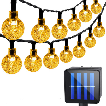 Zahrada SOLÁRNÍ GARLAND DEKORATIVNÍ Světelný řetěz 30 kuliček 2700K heat GOLDLUX (Polux)