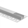 Hliníkový LED profil pro sádrokarton REGIPS Podprofil pro dlaždice bílý 2m s mléčným stínítkem pro LED pásky + koncovky GN Ecolight series