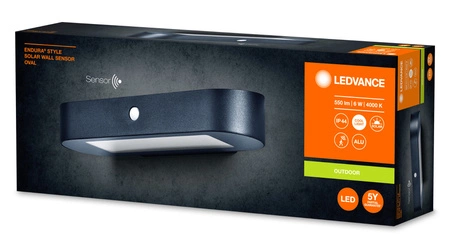 ENDURA Solární nástěnné svítidlo se senzorem 6W 4000K LEDVANCE