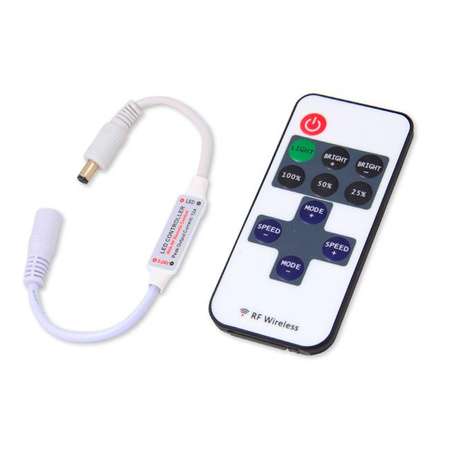 Stmívač LED pásků. rádiový ovladač s dálkovým ovládáním MINI RF DC 6A