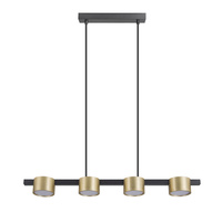 Stropní závěsné svítidlo 4x GX53 Black Gold MIRELLA Sanico Goldlux