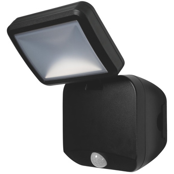 Reflektor LED 4W 260lm 4000K IP54 černý s LEDVANCE SPOTLIGHT Bateriový pohybový senzor