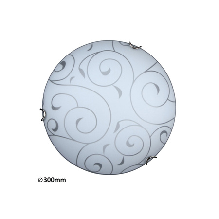 Plafond LED stropní svítidlo Povrchová montáž E27 Chrome Classic Harmony Lux Rabalux