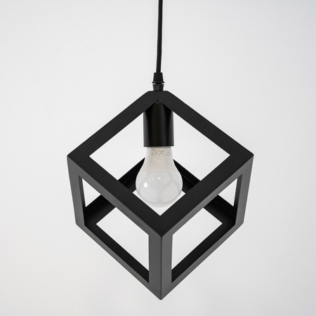 1x E27 Závěsná lampa, geometrická čtvercová ZWIS TALUS LUMILED